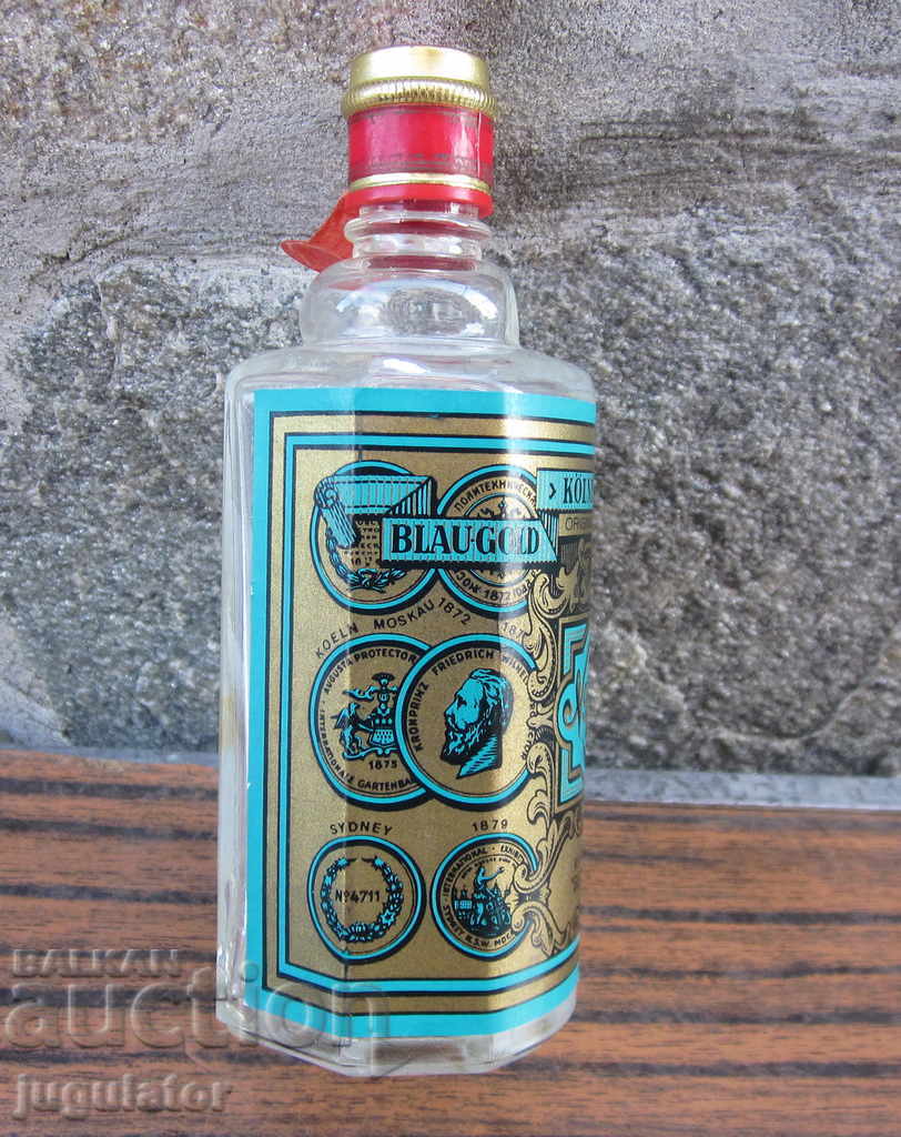 an old German glass bottle of cologne with a box - 5 an old German glass bottle of cologne with a box - 5