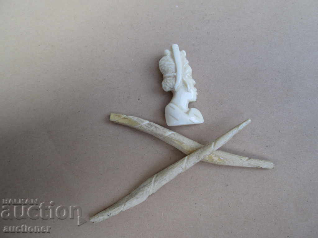 Ivory, BROOCH AND DECORATION