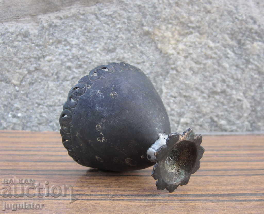 Old Bulgarian Revival silver zarf egg cup - 6