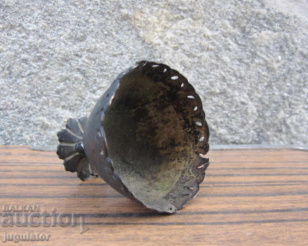Old Bulgarian Revival silver zarf egg cup - 7
