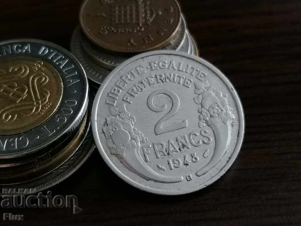 Mонета - Франция - 2 франка | 1948г.; серия B