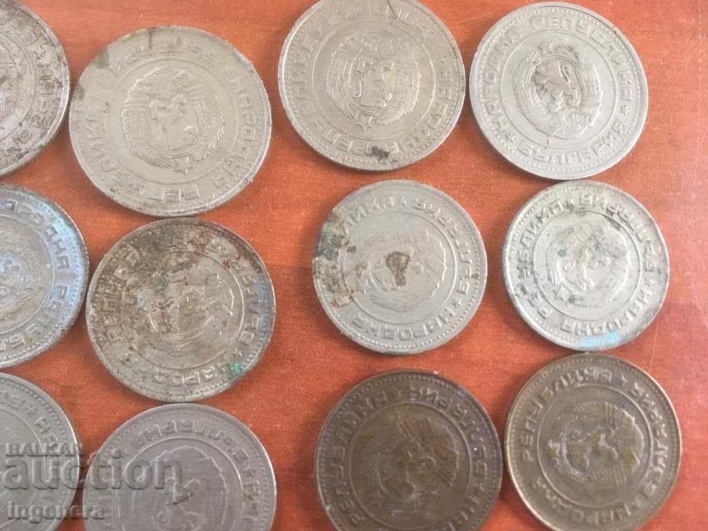 COIN COINS LOTS 1,5,10,20 AND 50 HUNDREDS 1974-16 PCS - 5 COIN COINS LOTS 1,5,10,20 AND 50 HUNDREDS 1974-16 PCS - 5