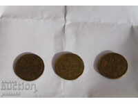 3 τεμ. νομίσματα 0,50 λεπτά 1937