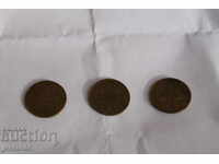 3pcs. coins 0.50 st 1937