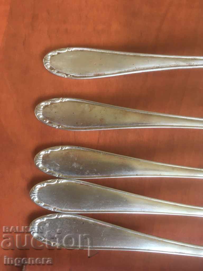 FORK SPOON OLD APPLIANCES ALPACCA-5 PCS - 6 FORK SPOON OLD APPLIANCES ALPACCA-5 PCS - 6