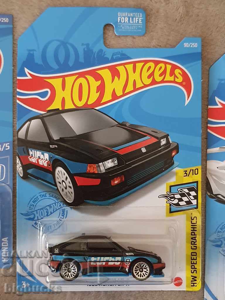 Hot Wheels Honda CR-X mașină metalică 1:64 carte lungă