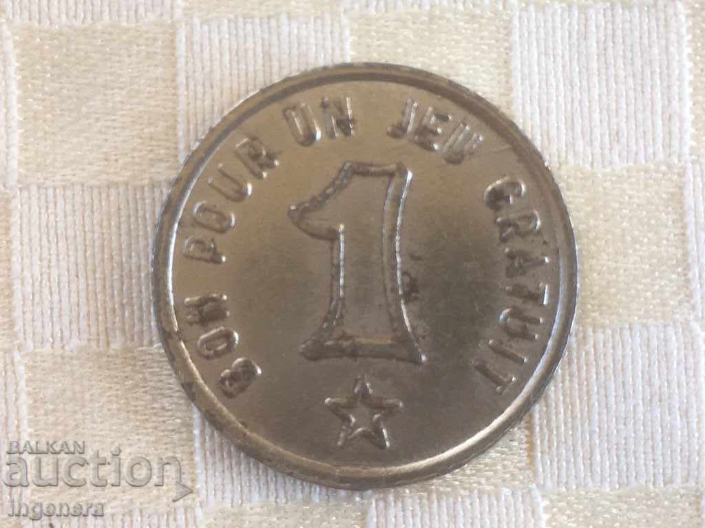 Auction TOKEN RARELY MEET-F 23.8 MM, 5.3 GR Auction TOKEN RARELY MEET-F 23.8 MM, 5.3 GR