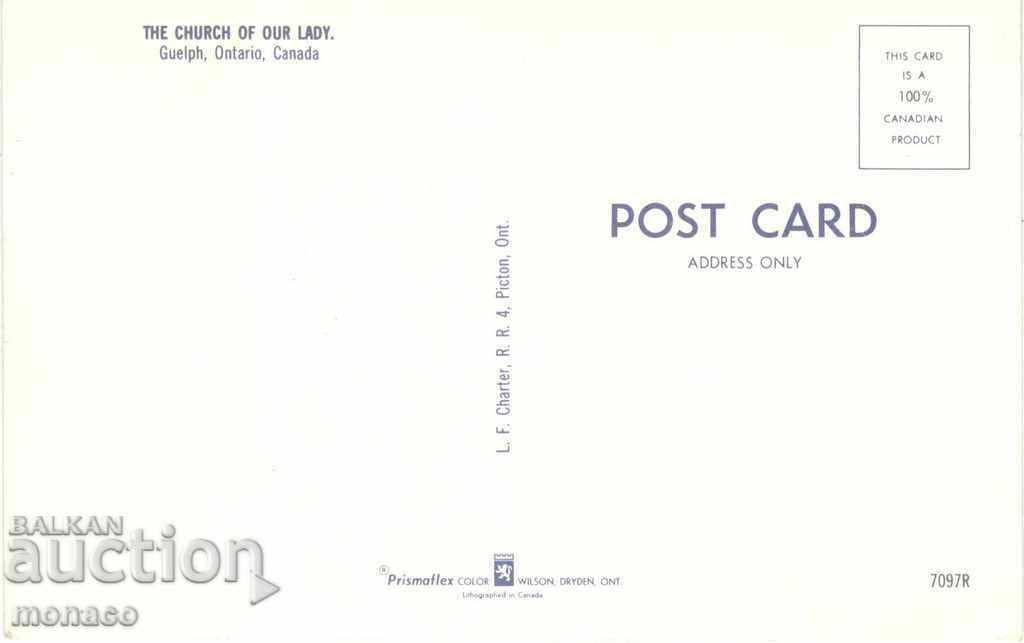 Old postcard - Ontario, Church of the Madonna with price 1.00 BGN | € 0.51 Old postcard - Ontario, Church of the Madonna with price 1.00 BGN | € 0.51