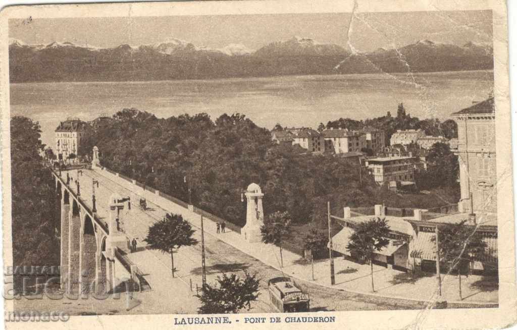 Old postcard - Lucerne, Schoderon Bridge