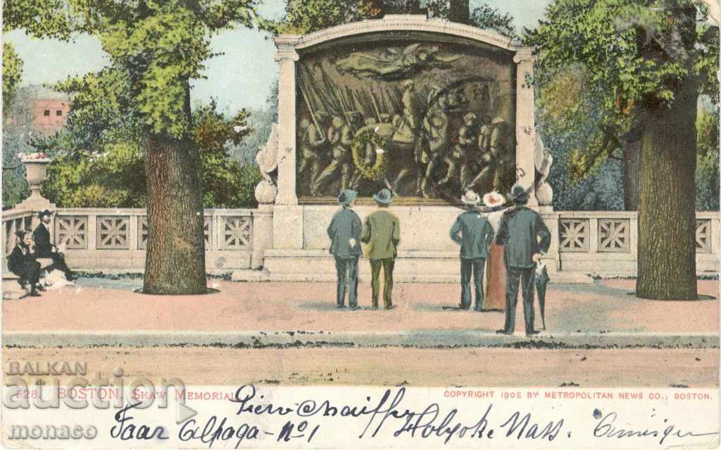 Old postcard - Boston, Memorial