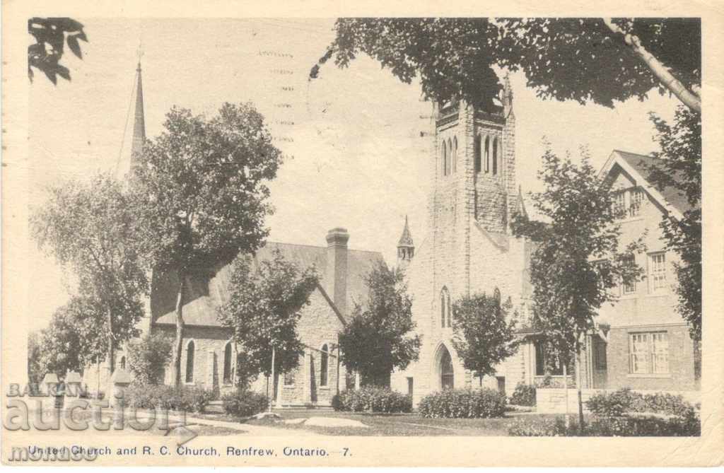 Carte poștală veche - Ontario, Renfrew - Biserica Unită