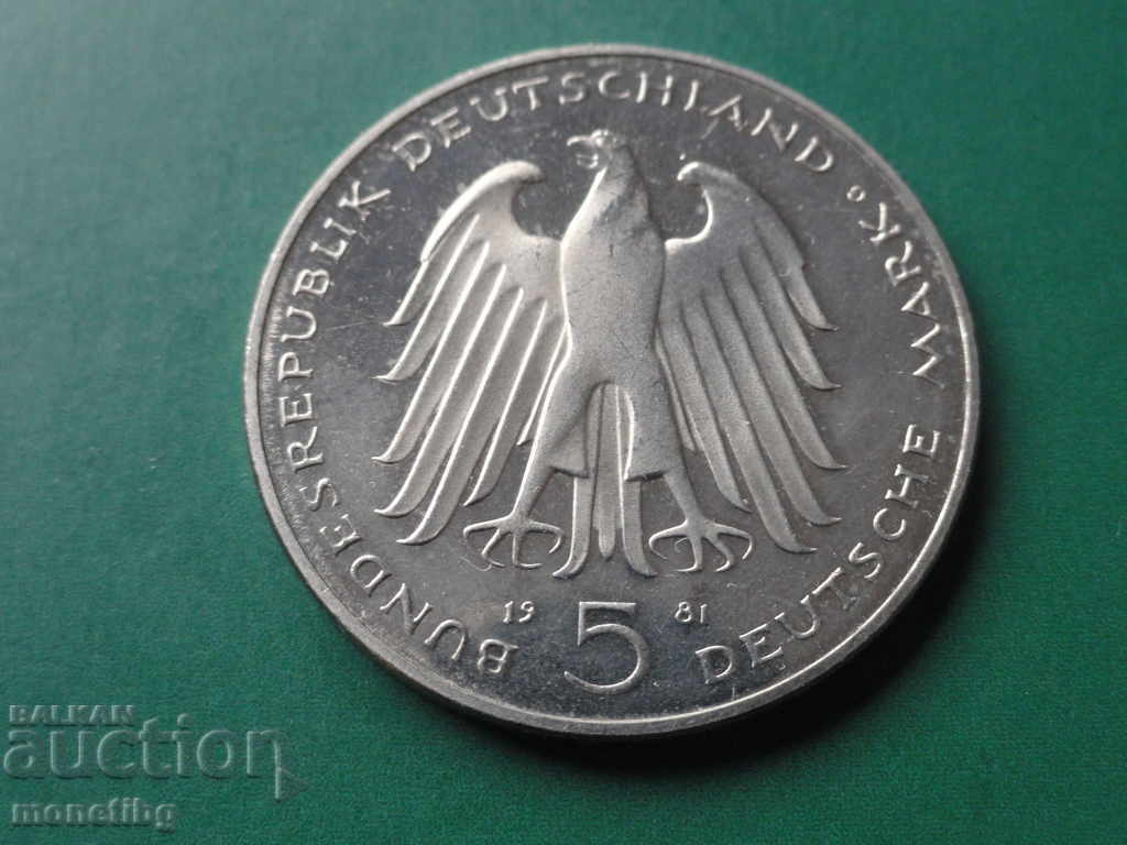 Delivery of Germany 1981 - 5 Mark ''Karl vom Stein'' Proof