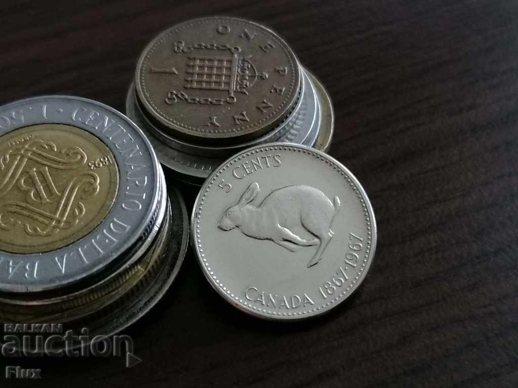 Монета - Канада - 5 цента | 1967г.