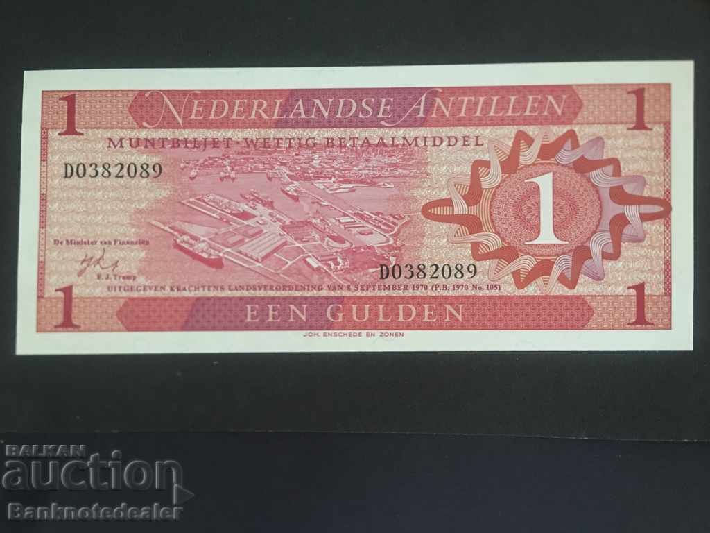 Netherlands Antilles 1 Gulden 1970 Pick 20 Unc Ref 2089