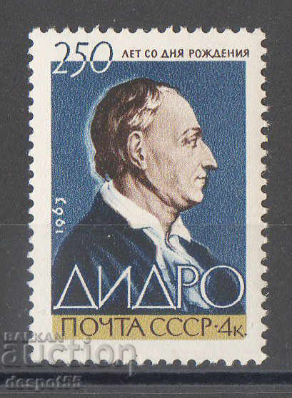 1963. USSR. 250 years since the birth of Denny Diderot.