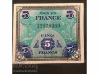 France Allied Military 5 Francs 1944 Pick 115 Ref 8469