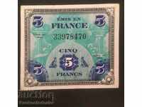Γαλλία Allied Military 5 Francs 1944 Pick 115 Ref 8470