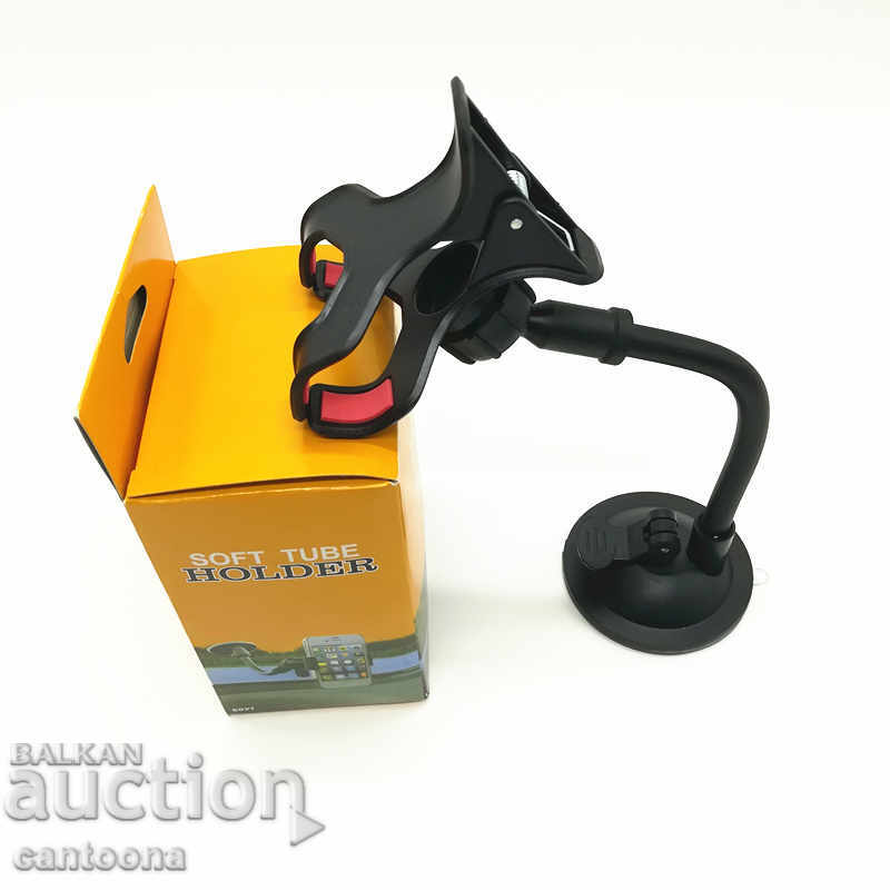 Mobile phone car holder with flexible arm and clip with price 6.98 BGN | € 3.57
