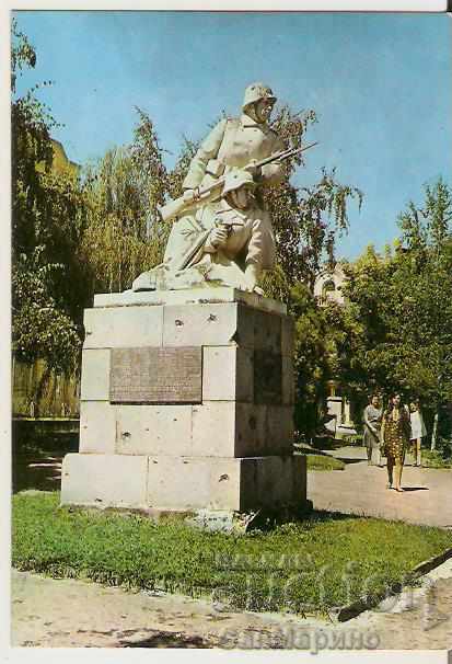 Card Bulgaria Petrich Monument to the Fallen Balkan War **
