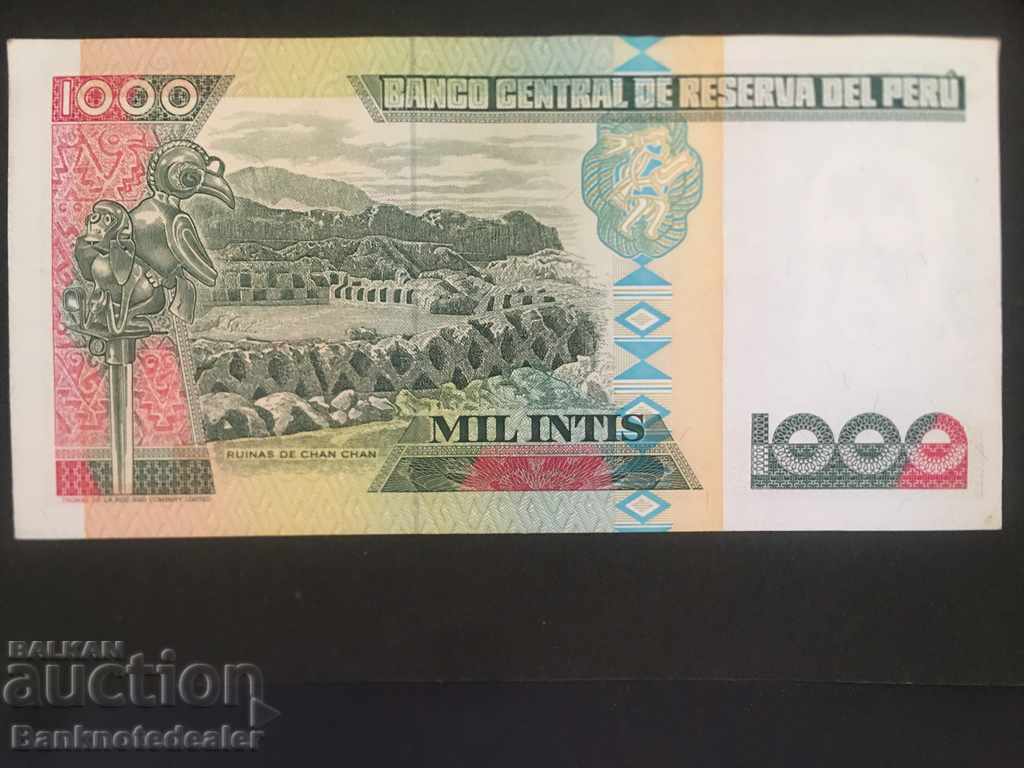 Peru 1000 intis 1988 Pick 136 Ref 1460 with price 1.00 BGN | € 0.51 Peru 1000 intis 1988 Pick 136 Ref 1460 with price 1.00 BGN | € 0.51