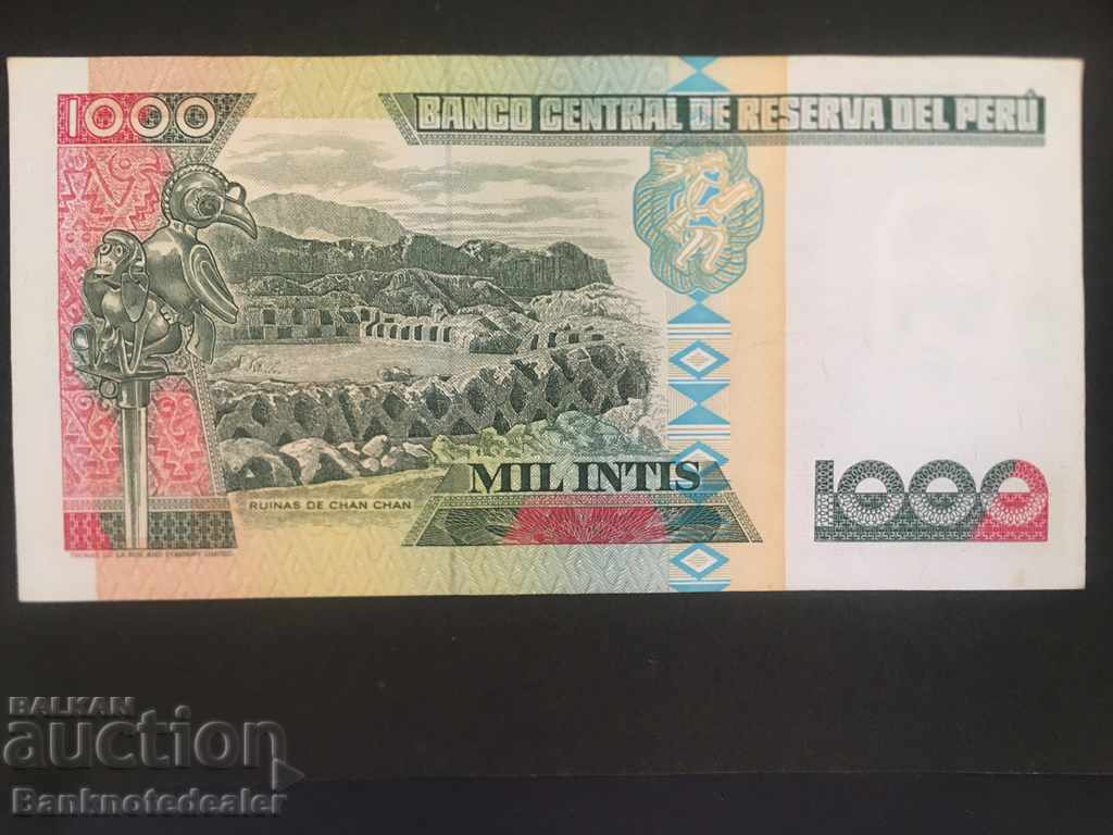 Peru 1000 intis 1988 Pick 136 Ref 1458 with price 1.00 BGN | € 0.51 Peru 1000 intis 1988 Pick 136 Ref 1458 with price 1.00 BGN | € 0.51
