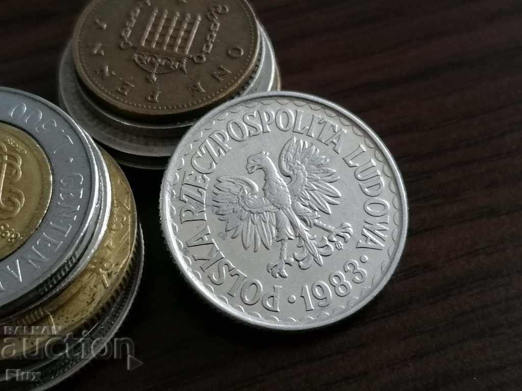 Coin - Poland - 1 zloty 1983 with price 1.70 BGN | € 0.87 Coin - Poland - 1 zloty 1983 with price 1.70 BGN | € 0.87