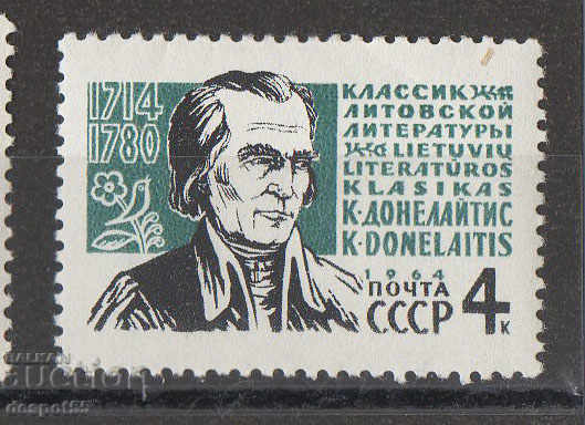 1964. USSR. 250 years since the birth of K. Donelaitis.