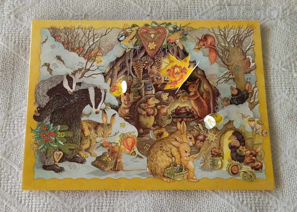 CHRISTMAS CALENDAR CARD GERMANY P.K. 1978 with price 5.00 BGN | € 2.56