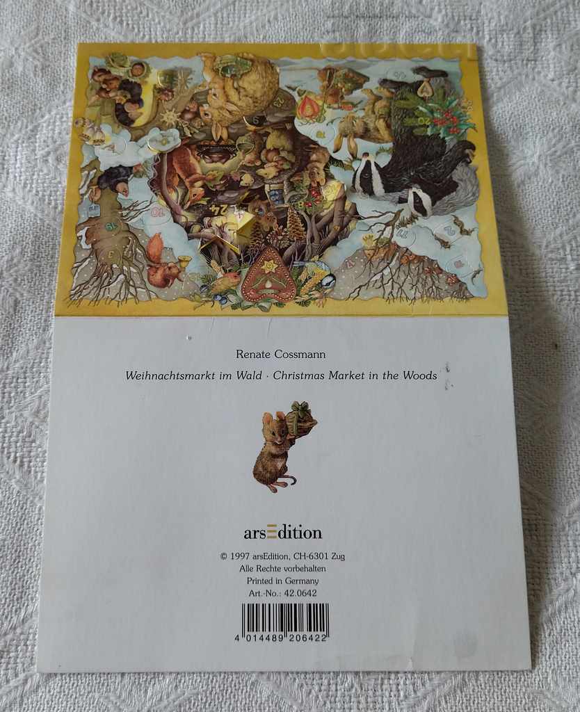 Delivery of CHRISTMAS CALENDAR CARD GERMANY P.K. 1978