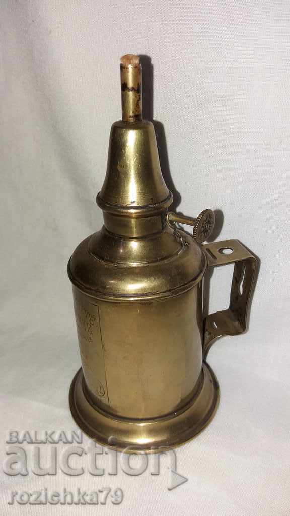 Старинна бронзова лампа фенер