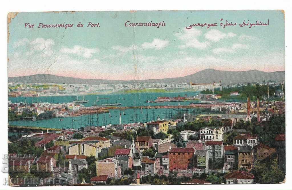 TURCIA CARTE POȘTALĂ CĂLĂTORITĂ CONSTANTINOPOL PORTUL LEVANT