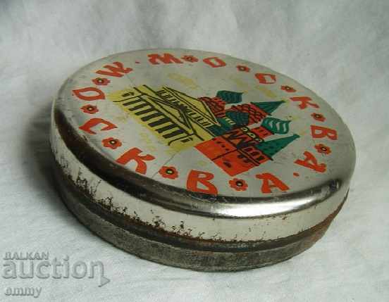 Old metal box box "Moscow" USSR Russia original