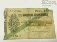 Испания 10 песети 1936 година GIJON
