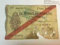 Spania 100 pesetas 1936 - 1937 anul GIJON