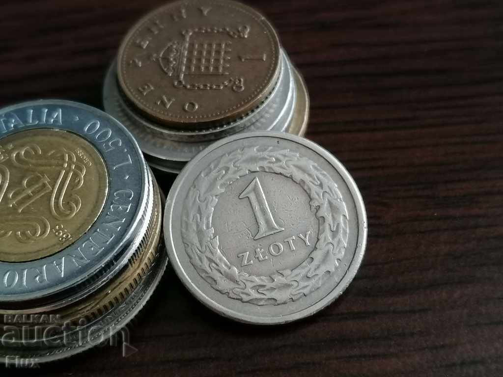 Coin - Poland - 1 zloty 1990