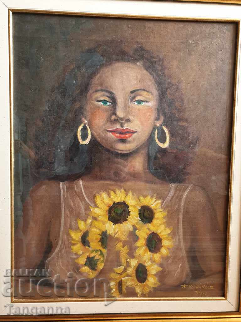 Auction Beautiful oil painting woman Auction Beautiful oil painting woman