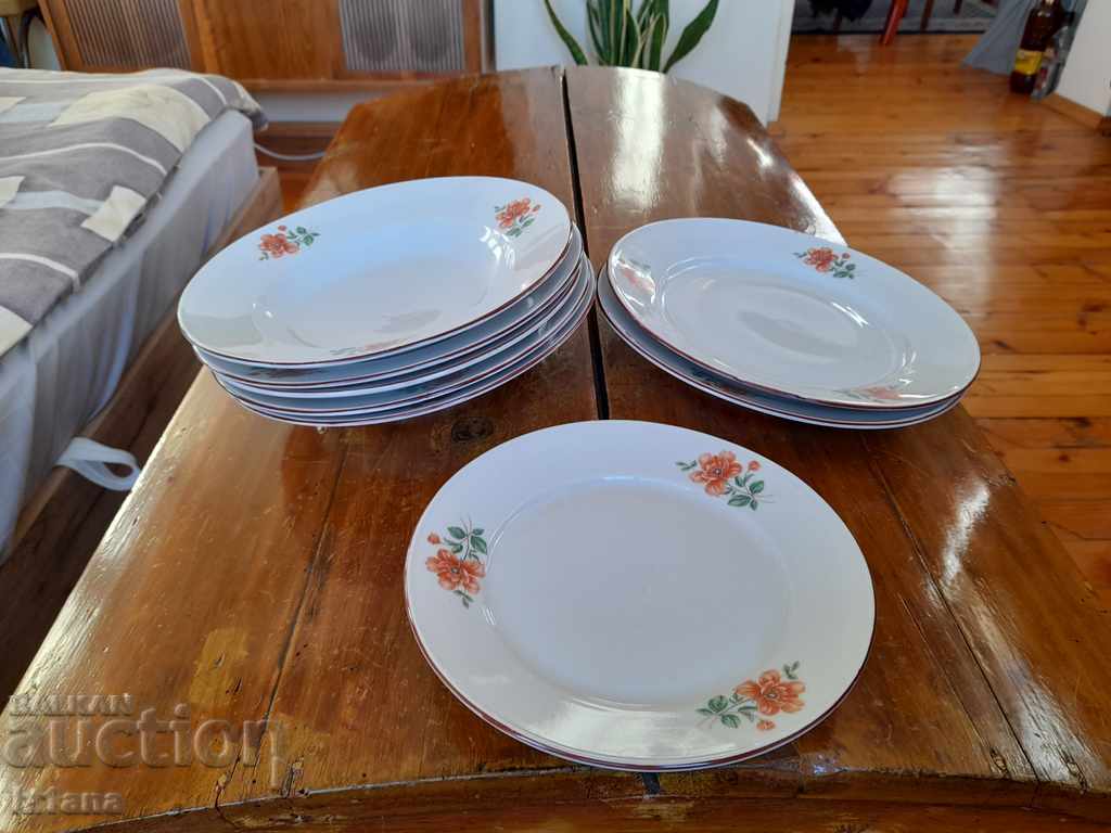 Old porcelain plate, plates - 6 Old porcelain plate, plates - 6