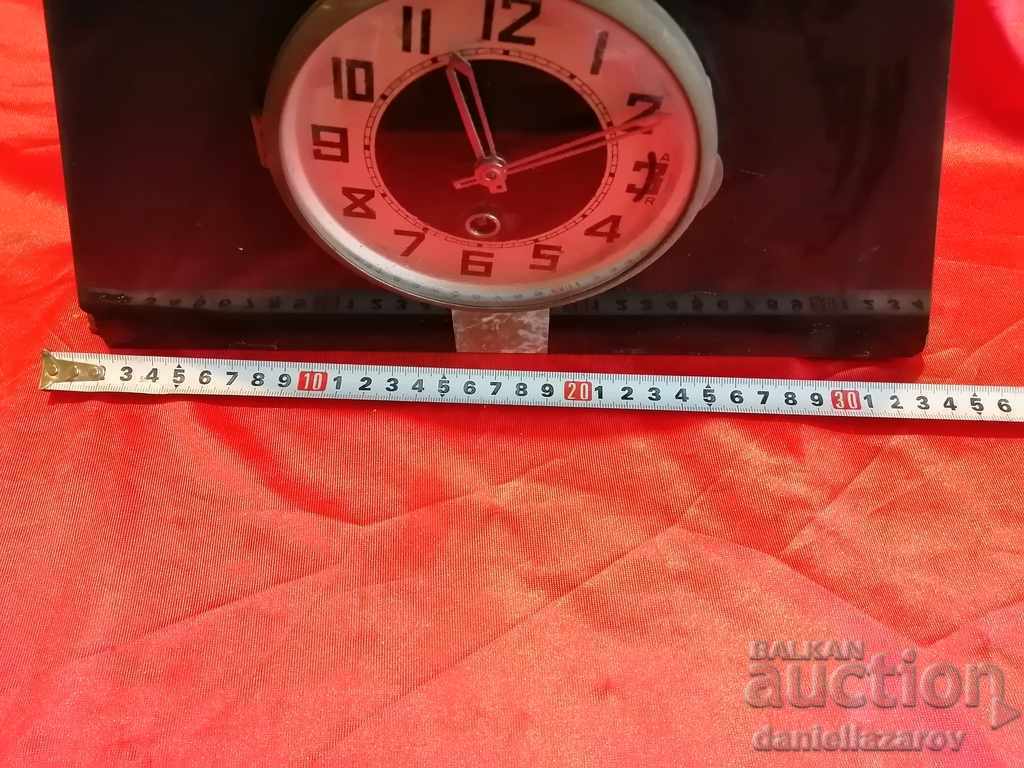 Παλιό μαρμάρινο μηχανικό επιτραπέζιο ρολόι μαντήλας - 6 Παλιό μαρμάρινο μηχανικό επιτραπέζιο ρολόι μαντήλας - 6