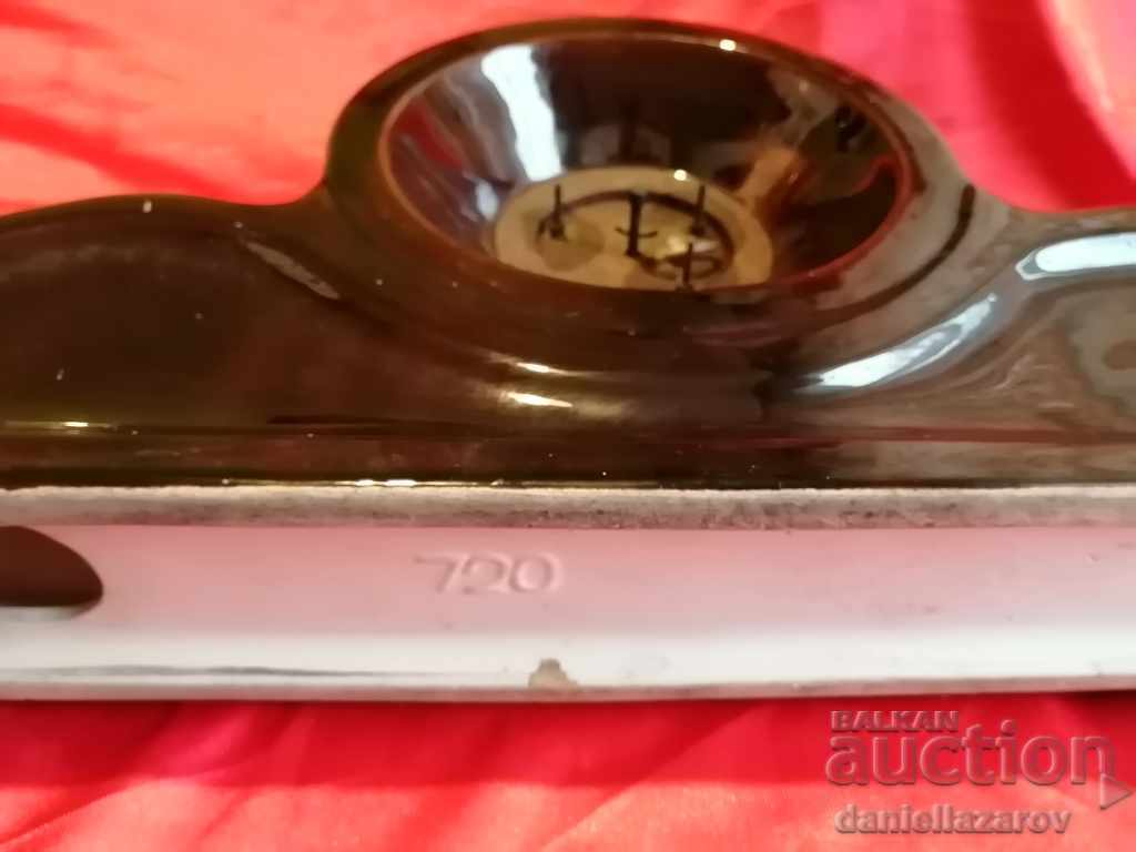 Old Porcelain German Mechanical Mantel Clock - 5