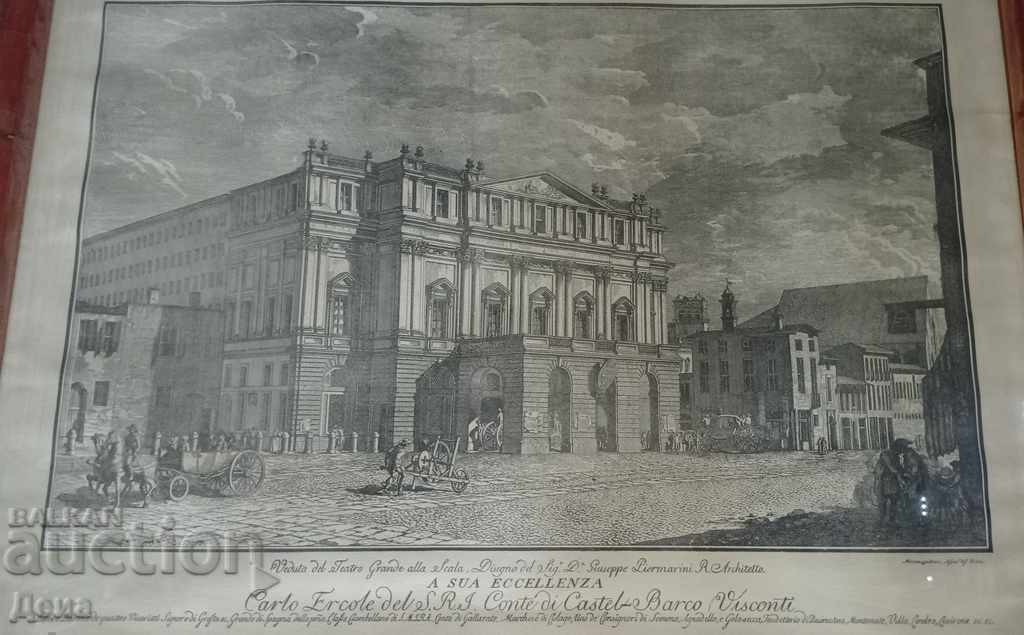 Old large ENGRAVING with price 60.00 BGN | € 30.68