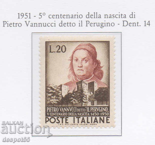 1951. Rep. Italy. Vanucci's 500th birthday.