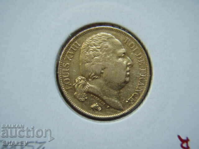 20 Francs 1818 Q France (20 франка Франция) - AU (злато) - 5 20 Francs 1818 Q France (20 франка Франция) - AU (злато) - 5