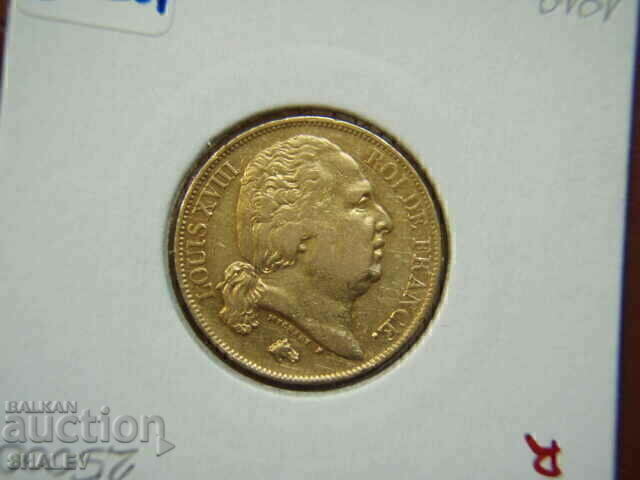 20 Francs 1818 Q France (20 франка Франция) - AU (злато) - 6