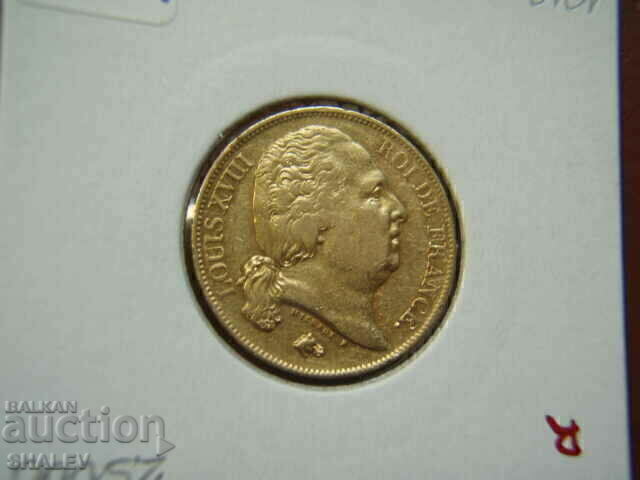 20 Francs 1818 Q France (20 франка Франция) - AU (злато) - 7