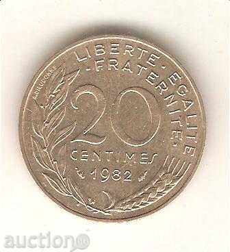 + France 20 cents 1982