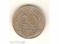 + France 20 cents 1982