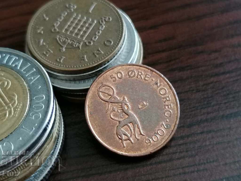 Monedă - Norvegia - 50 minereu 2006