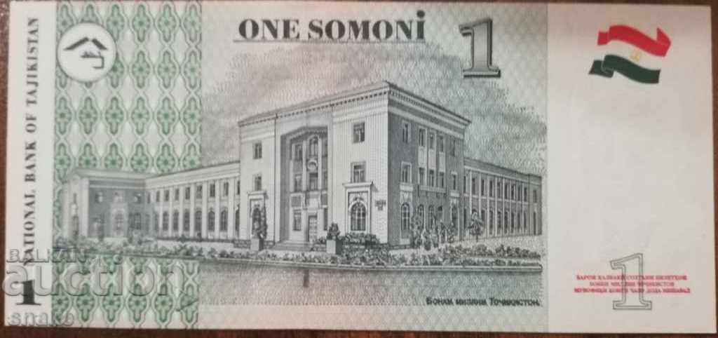 Tajikistan 1 somoni 1999 New UNC with price 2.49 BGN | € 1.27 Tajikistan 1 somoni 1999 New UNC with price 2.49 BGN | € 1.27