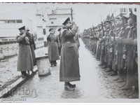 Fotografie militară a Regatului Bulgariei Țarul Boris cu generalii soldați