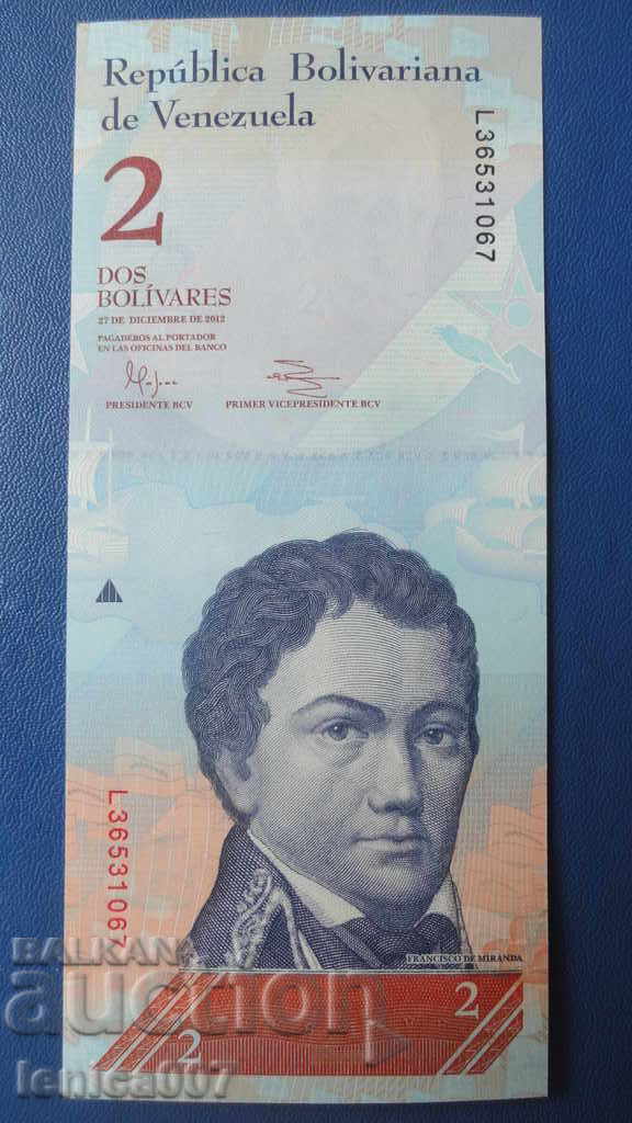 Auction Venezuela 2012 - 2 UNC bolivars Auction Venezuela 2012 - 2 UNC bolivars